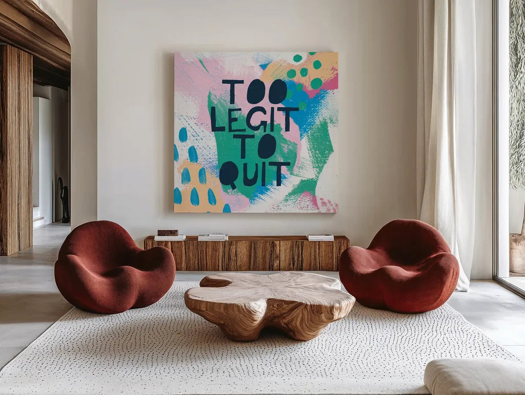 Bright Inspiration III by Moira Hershey. Shown as extra-large giant wall art in a modern living room. Available as an archival giclee rolled canvas, fine art paper, or poster print. SKU 37950a.