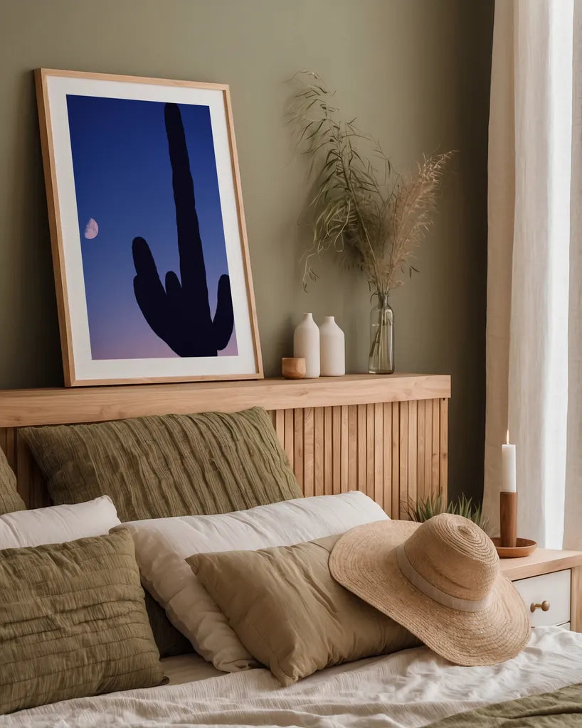 Candy Rock Desert by Nathan Larson. shown as a paper print in a natural frame. Available as a archival giclee rolled canvas, fine art paper, or poster print. SKU 76427h.