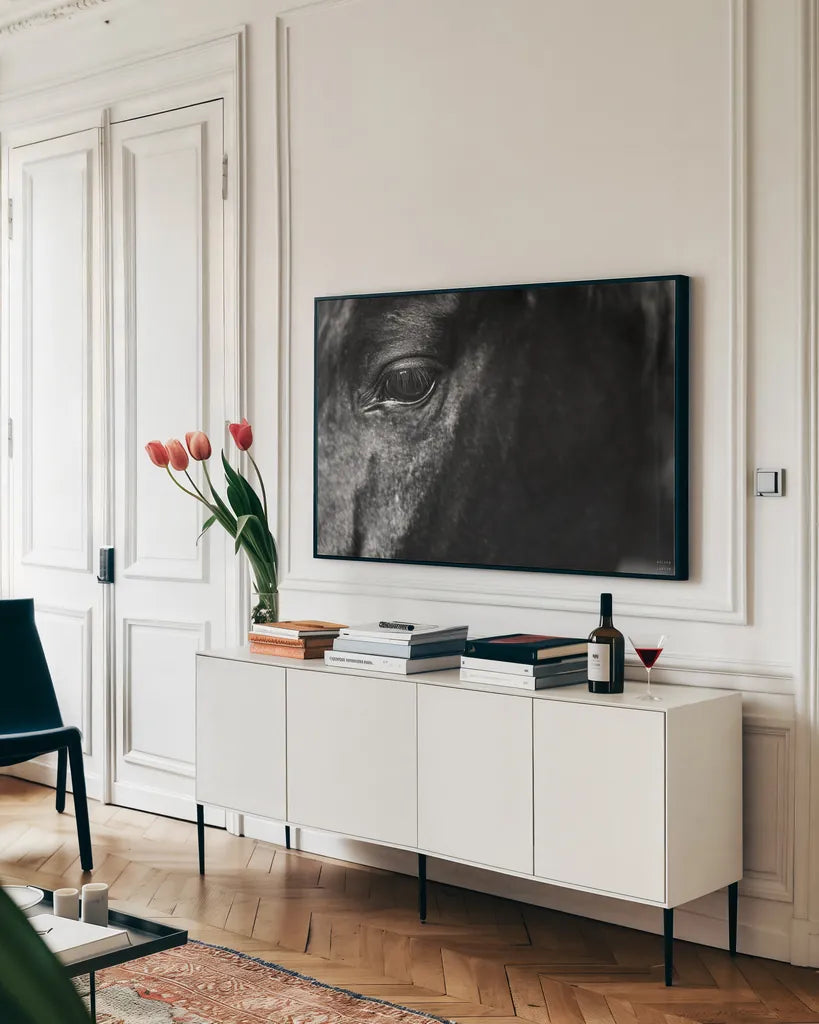 Still by Nathan Larson. shown as a framed stretched canvas in a living room above a console. Available as a archival giclee rolled canvas, fine art paper, or poster print. SKU 97584i.