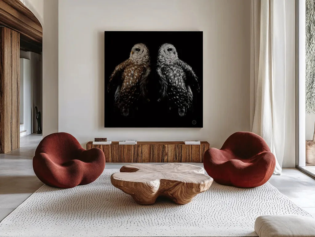 Still a Life by Nathan Larson. Shown as extra-large giant wall art in a modern living room. Available as an archival giclee rolled canvas, fine art paper, or poster print. SKU 74414a.