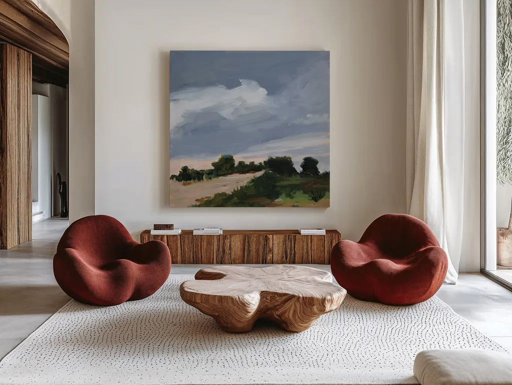 Darkening by Pamela Munger. Shown as extra-large giant wall art in a modern living room. Available as an archival giclee rolled canvas, fine art paper, or poster print. SKU 88433a.