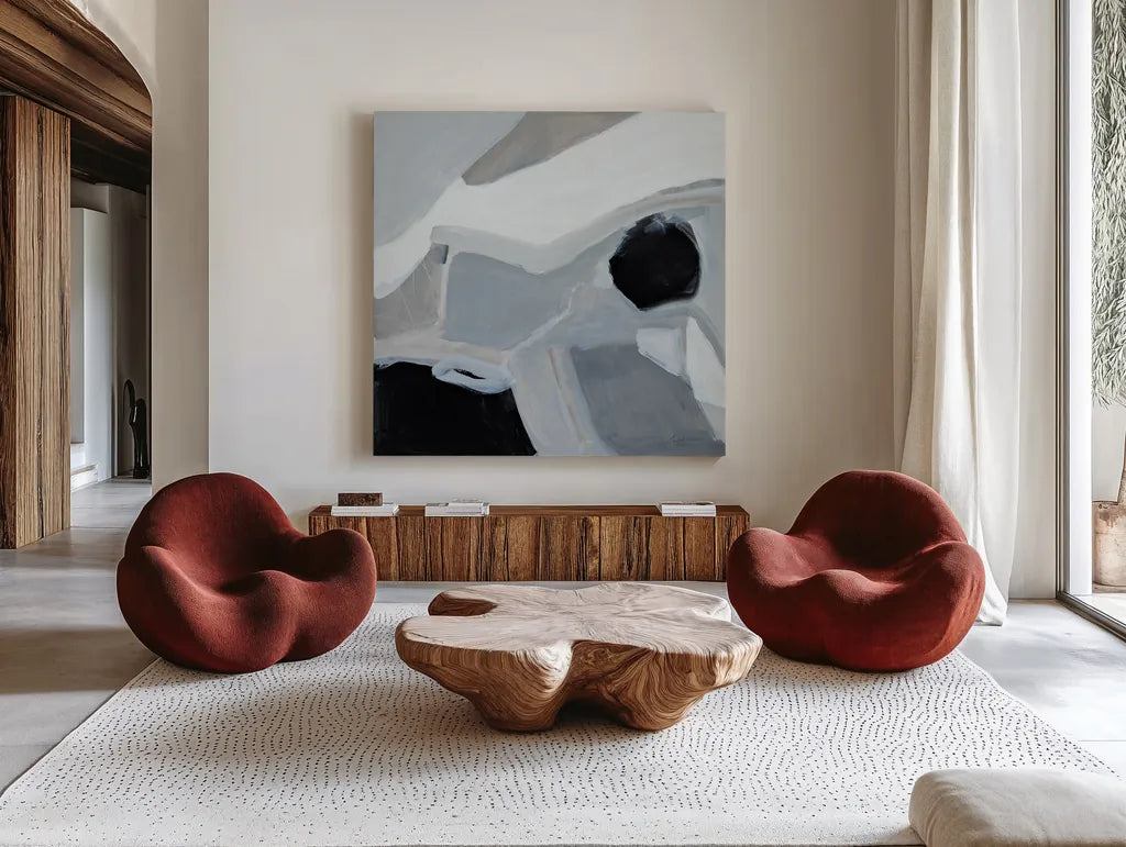 Graze by Pamela Munger. Shown as extra-large giant wall art in a modern living room. Available as an archival giclee rolled canvas, fine art paper, or poster print. SKU 72777a.