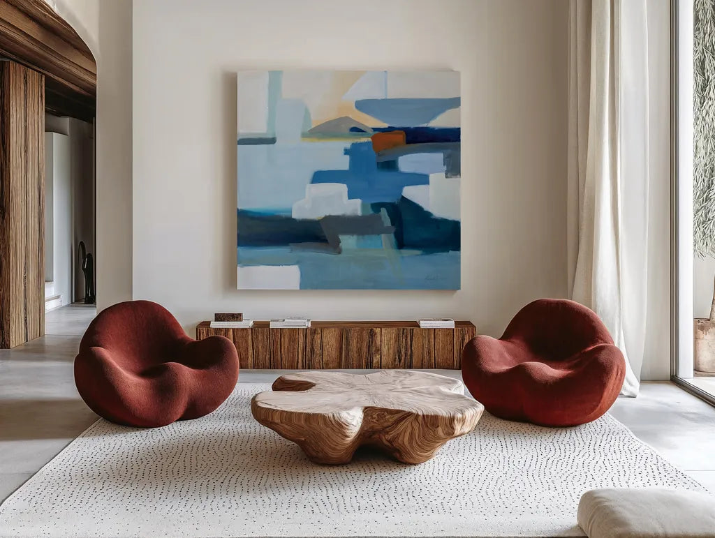 Monterey by Pamela Munger. Shown as extra-large giant wall art in a modern living room. Available as an archival giclee rolled canvas, fine art paper, or poster print. SKU 81181a.