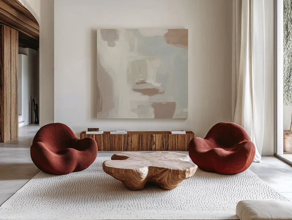 On the Cape Neutral Crop by Pamela Munger. Shown as extra-large giant wall art in a modern living room. Available as an archival giclee rolled canvas, fine art paper, or poster print. SKU 77905a.