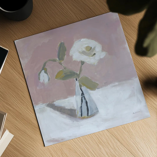 Two White by Pamela Munger. Shown as a detailed flat fine art print, highlighting archival giclee quality. Available as an archival giclee rolled canvas, fine art paper, or poster print. SKU 95382a.