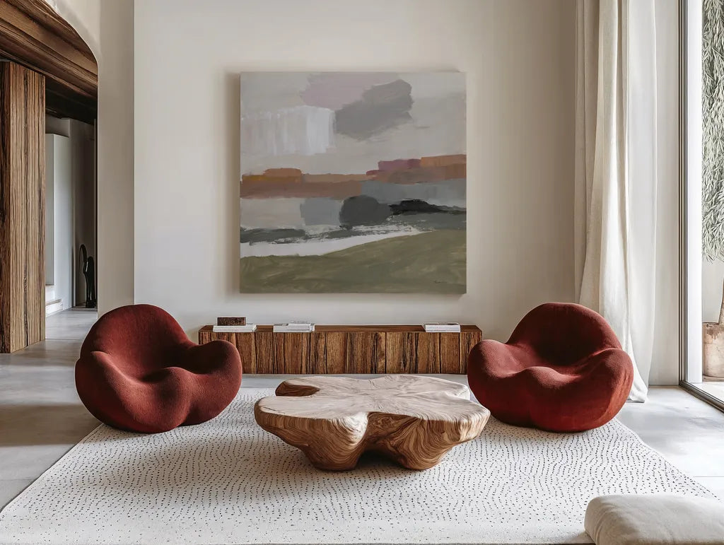 Westward by Pamela Munger. Shown as extra-large giant wall art in a modern living room. Available as an archival giclee rolled canvas, fine art paper, or poster print. SKU 94185a.