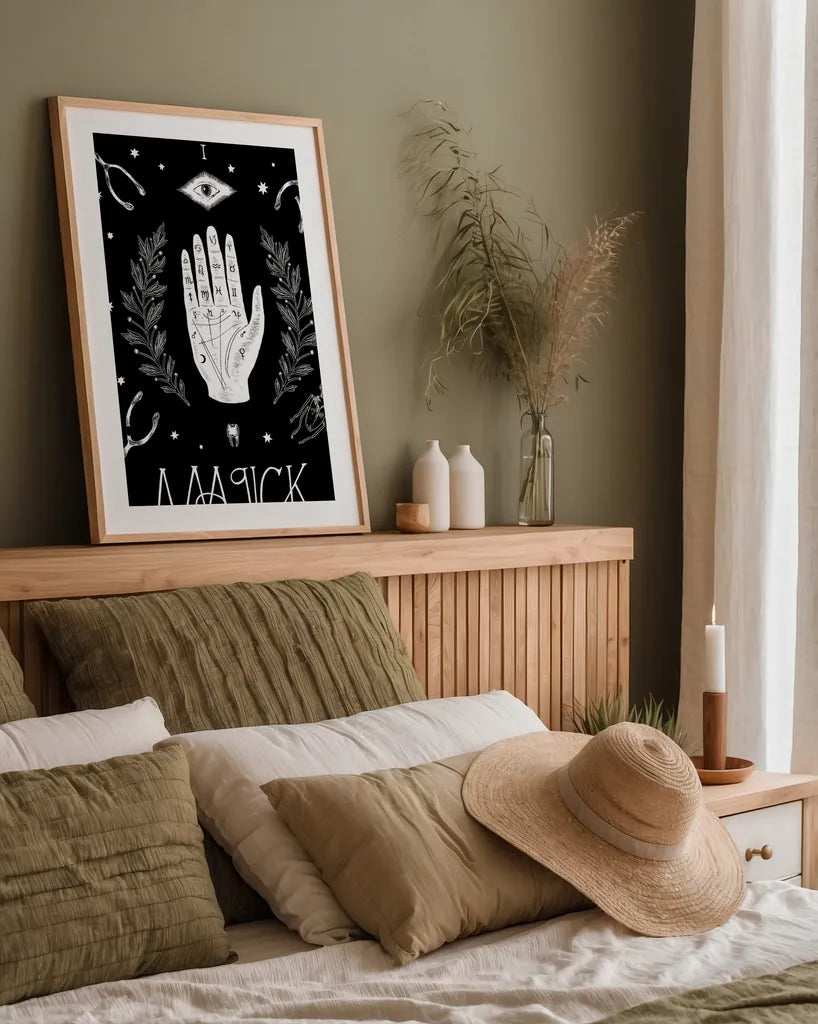 All Hallow's Eve I by Sara Zieve Miller. shown as a paper print in a natural frame. Available as a archival giclee rolled canvas, fine art paper, or poster print. SKU 38876h.