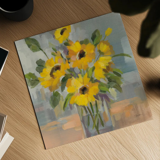 Sunny Floral I by Silvia Vassileva. Shown as a detailed flat fine art print, highlighting archival giclee quality. Available as an archival giclee rolled canvas, fine art paper, or poster print. SKU 99711a.