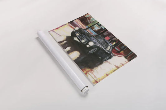 Ferrari by Wellington Studio. shown as a rolled paper print. Available as archival giclee rolled canvas, fine art paper, or poster print. SKU 100517i.