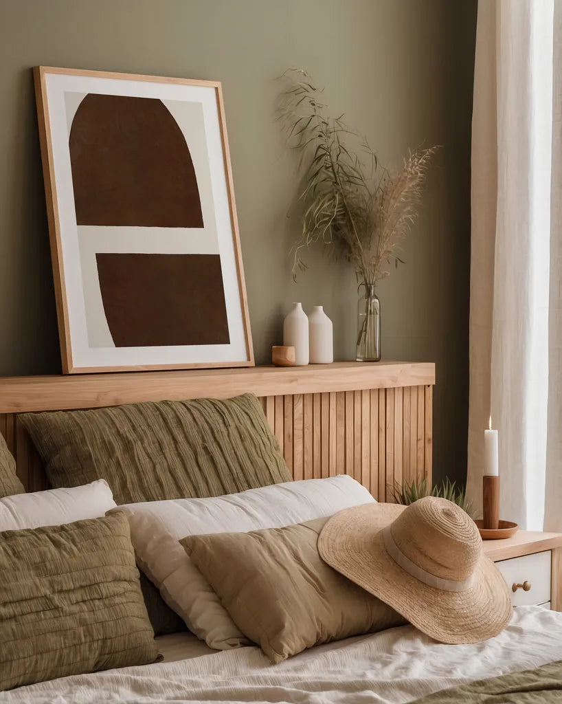 Half Domes I Brown No Border by Wild Apple Portfolio. shown as a paper print in a natural frame. Available as a archival giclee rolled canvas, fine art paper, or poster print. SKU 77315h.