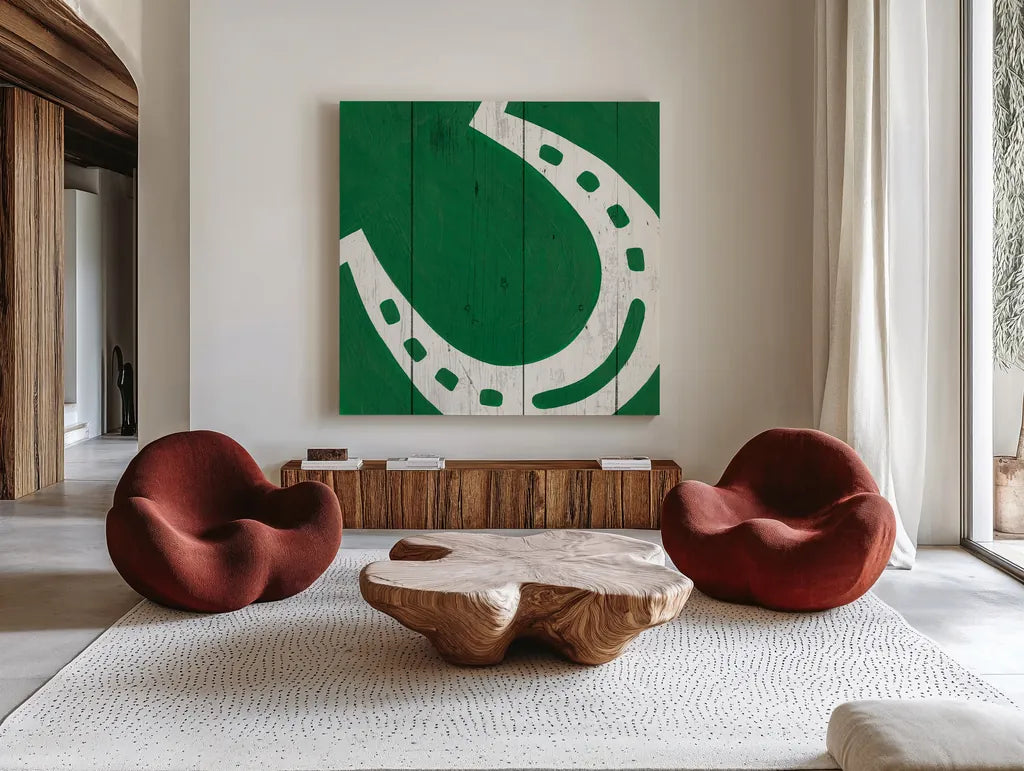 Luck of the Irish IV by Wild Apple Portfolio. Shown as extra-large giant wall art in a modern living room. Available as an archival giclee rolled canvas, fine art paper, or poster print. SKU 49956a.