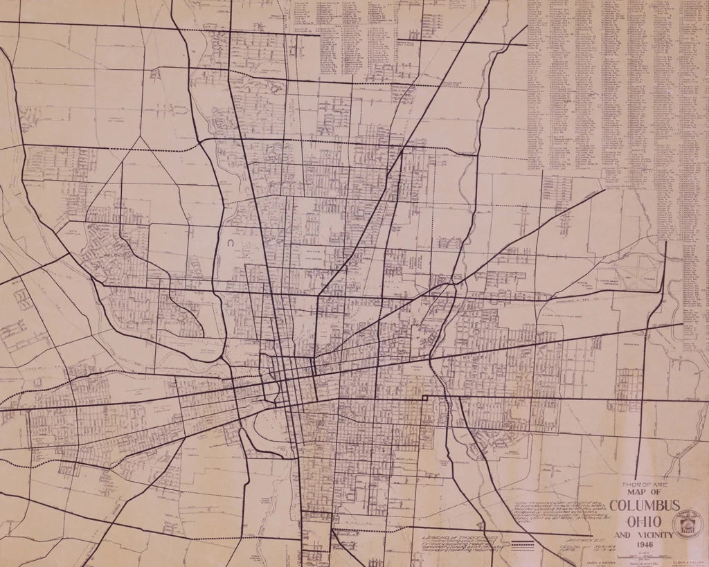 Map of Columbus Ohio and Vicinity by Wild Apple Portfolio