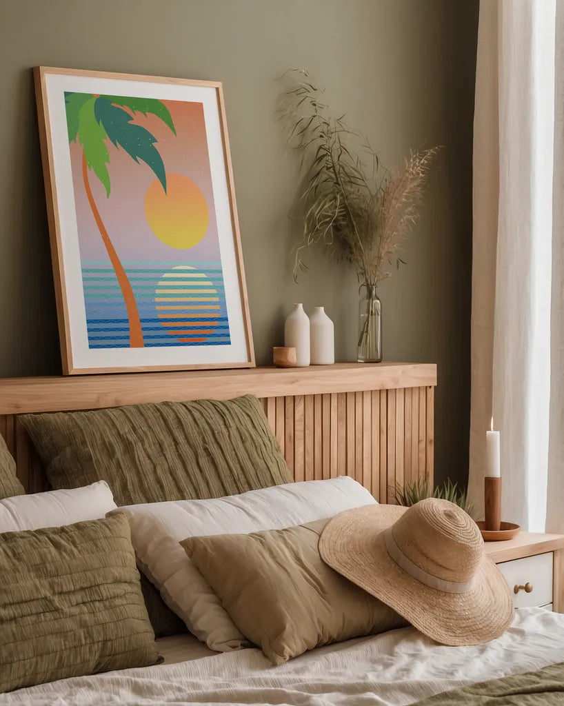 Paradise by Wild Apple Portfolio. shown as a paper print in a natural frame. Available as a archival giclee rolled canvas, fine art paper, or poster print. SKU 65625h.