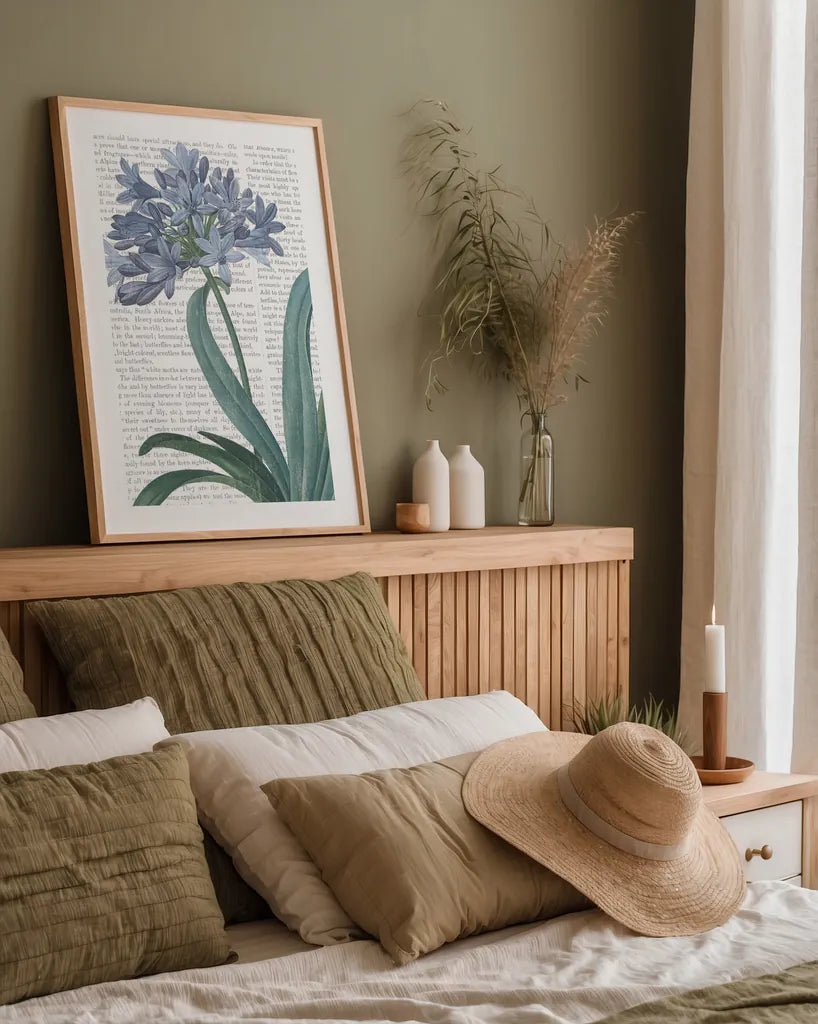 Summer Botanicals I v2 by Wild Apple Portfolio. shown as a paper print in a natural frame. Available as a archival giclee rolled canvas, fine art paper, or poster print. SKU 59257h.