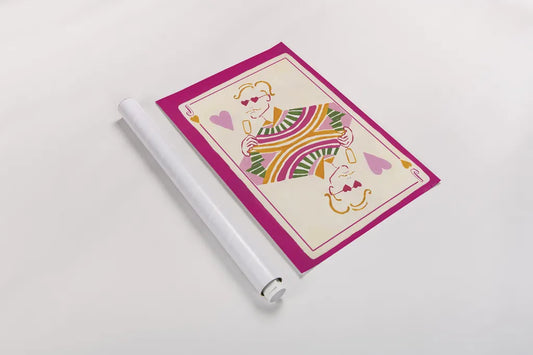 Jack of Hearts by Yvette St. Amant. shown as a rolled paper print. Available as archival giclee rolled canvas, fine art paper, or poster print. SKU 93251h.