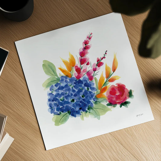 Spring is Blooming I by Yvette St. Amant. Shown as a detailed flat fine art print, highlighting archival giclee quality. Available as an archival giclee rolled canvas, fine art paper, or poster print. SKU 99126a.