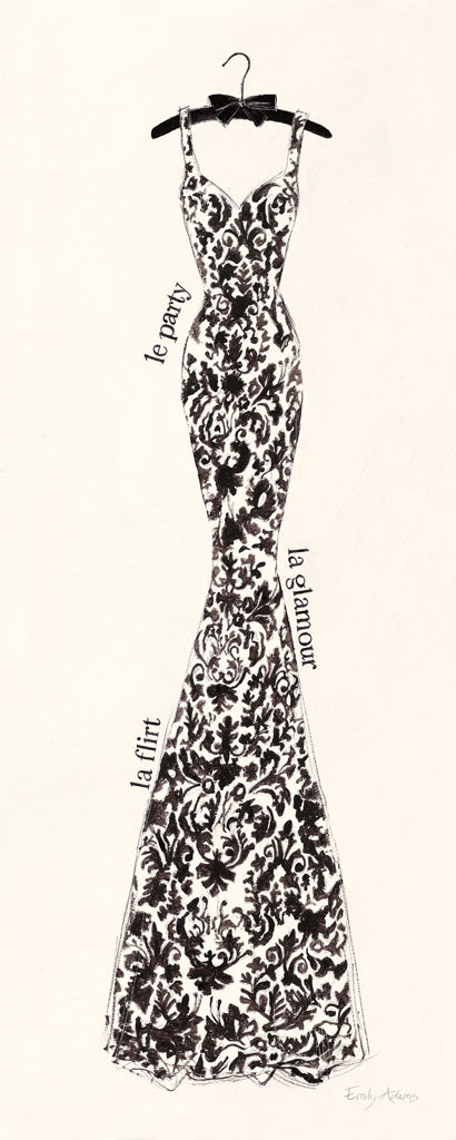 Reproduction of Couture Noir Original II by Emily Adams - Wall Decor Art