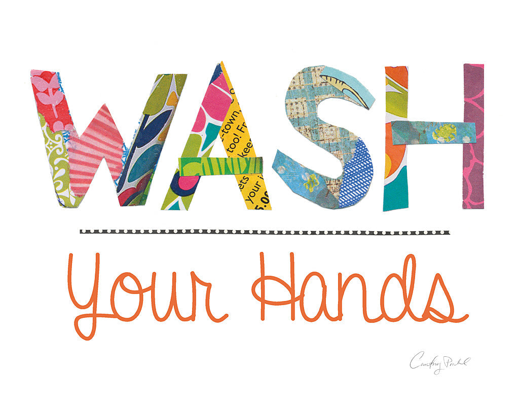 Reproduction of Wash Your Hands by Courtney Prahl - Wall Decor Art