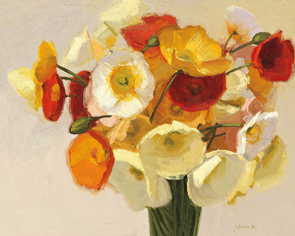 Reproduction of November Poppies by Shirley Novak - Wall Decor Art