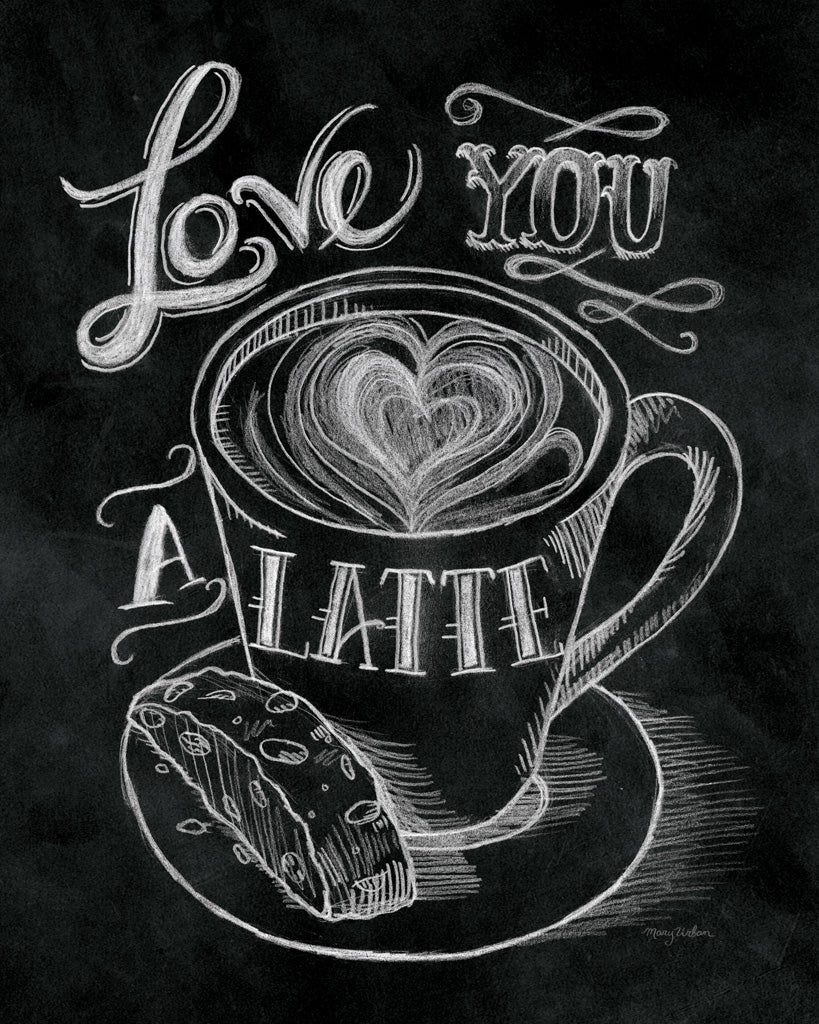 Reproduction of Love You a Latte No Border by Mary Urban - Wall Decor Art