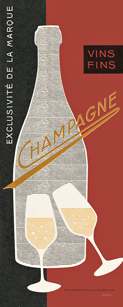 Reproduction of Champagne Toast by Sue Schlabach - Wall Decor Art