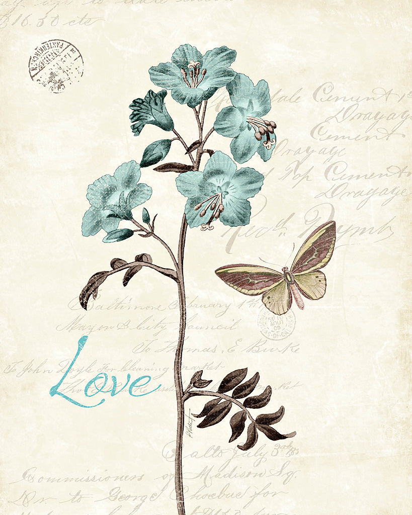 Reproduction of Slated Blue I by Katie Pertiet - Wall Decor Art