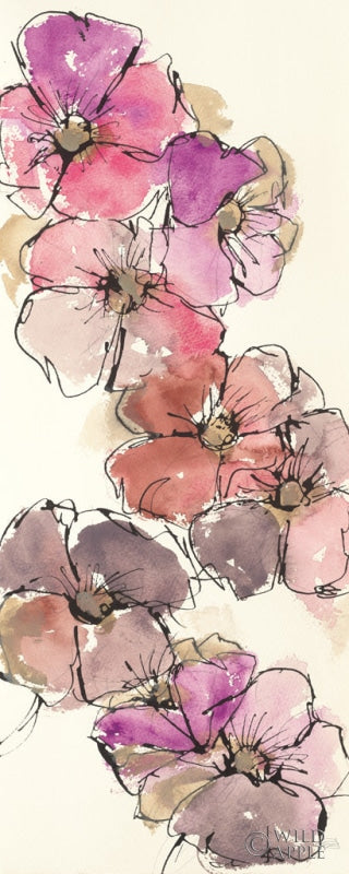 Reproduction of Passion Poppy Panel II by Chris Paschke - Wall Decor Art