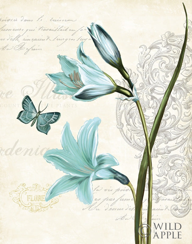 Reproduction of Lila Bleu II by Katie Pertiet - Wall Decor Art