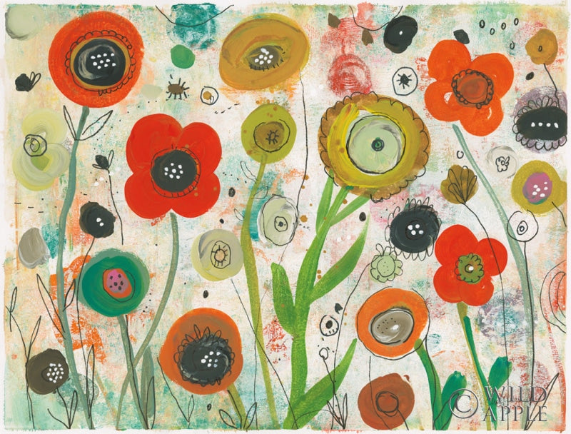 Reproduction of Abstract Garden I by Cheryl Warrick - Wall Decor Art