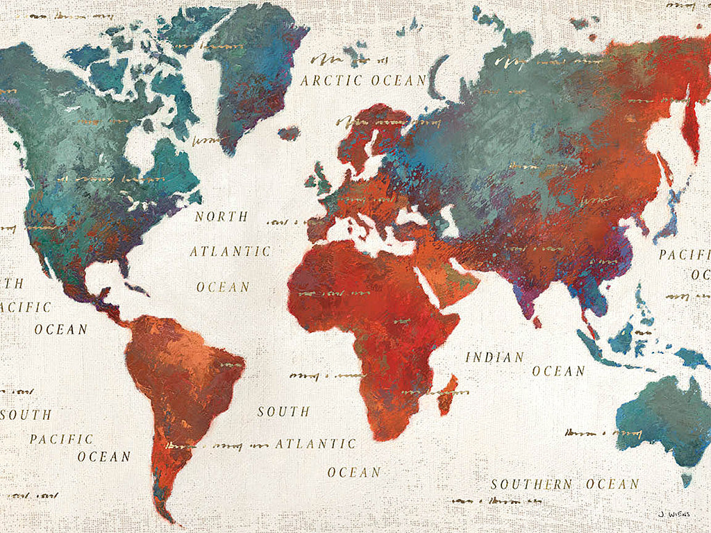 Reproduction of Colorful World I by James Wiens - Wall Decor Art