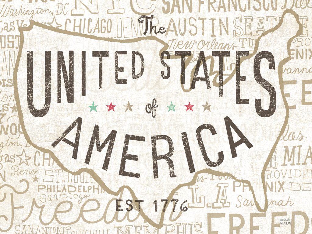 Reproduction of Road Trip USA by Michael Mullan - Wall Decor Art