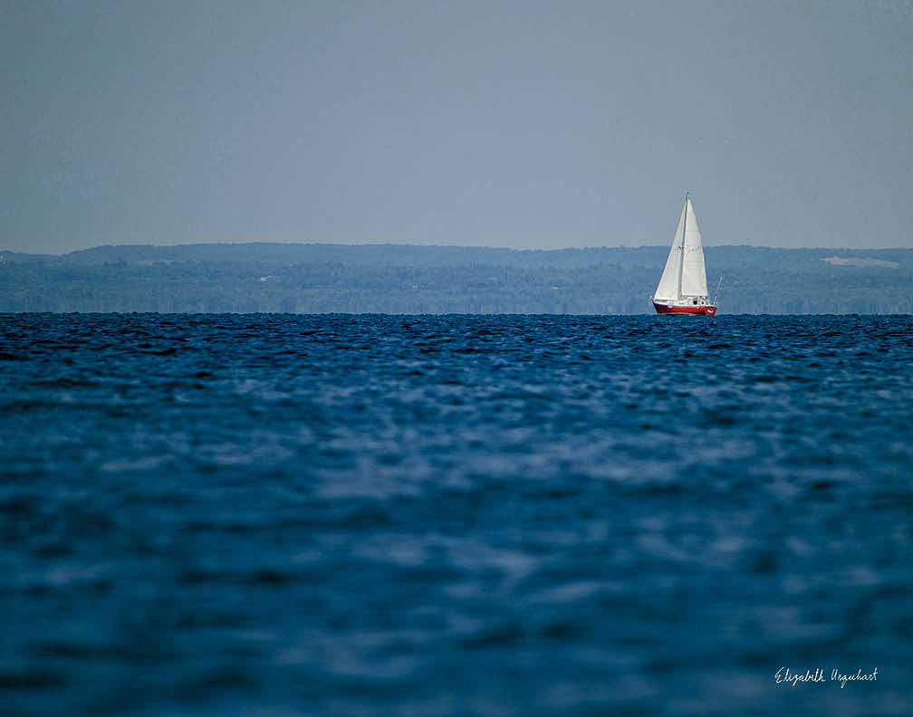 Reproduction of Blue Lake III by Elizabeth Urquhart - Wall Decor Art