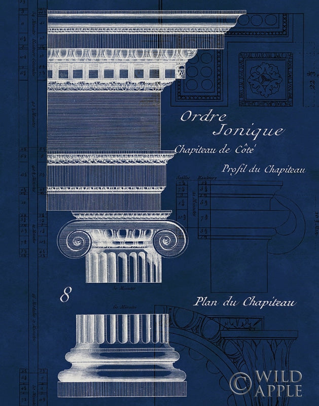 Reproduction of Architectural Rendering II Blueprint by Wild Apple Portfolio - Wall Decor Art