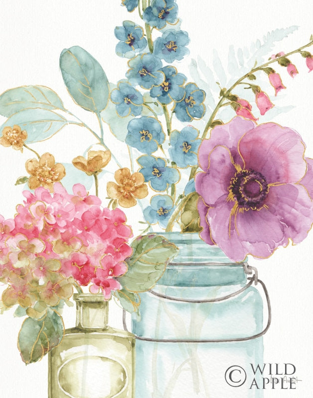 Reproduction of Rainbow Seeds Flowers VIII by Lisa Audit - Wall Decor Art