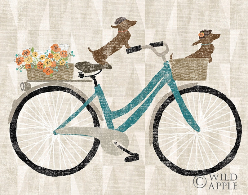 Reproduction of Doxie Ride Ver I by Sue Schlabach - Wall Decor Art