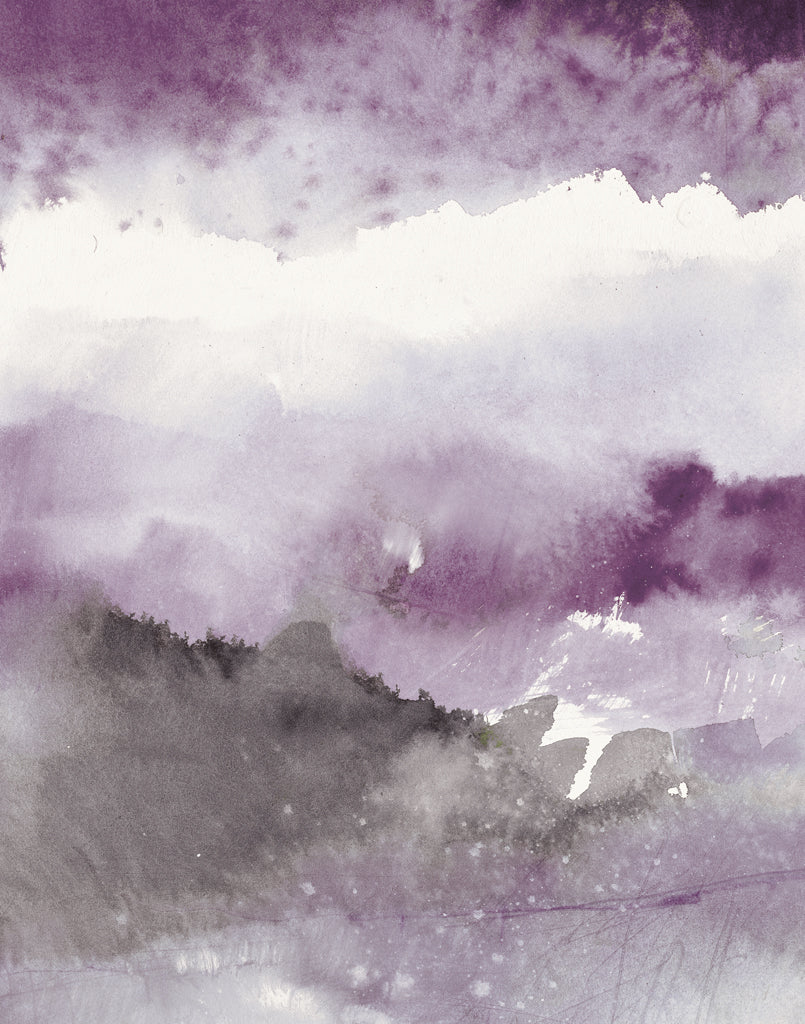 Reproduction of Midnight at the Lake III Amethyst Gray Crop by Mike Schick - Wall Decor Art