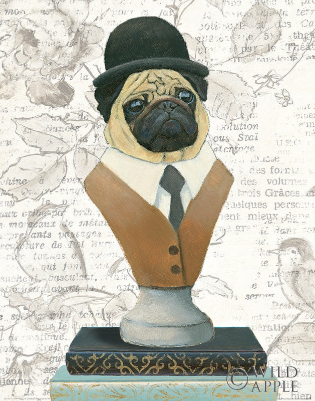 Reproduction of Canine Couture Newsprint III by Emily Adams - Wall Decor Art