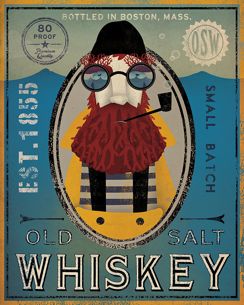 Reproduction of Fisherman IV Old Salt Whiskey by Ryan Fowler - Wall Decor Art
