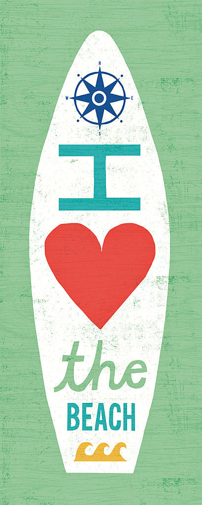 Reproduction of Beach Bums Surf Board II by Michael Mullan - Wall Decor Art