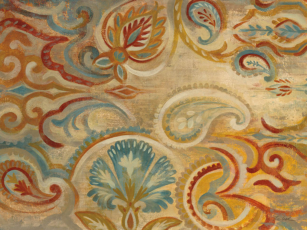 Reproduction of Antique Paisley by Silvia Vassileva - Wall Decor Art