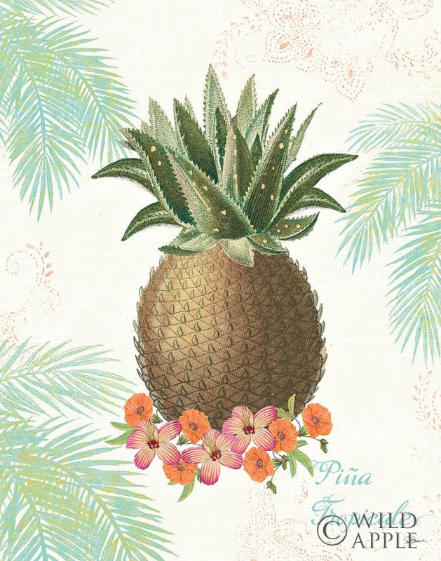 Reproduction of Flamingo Tropicale IV by Sue Schlabach - Wall Decor Art