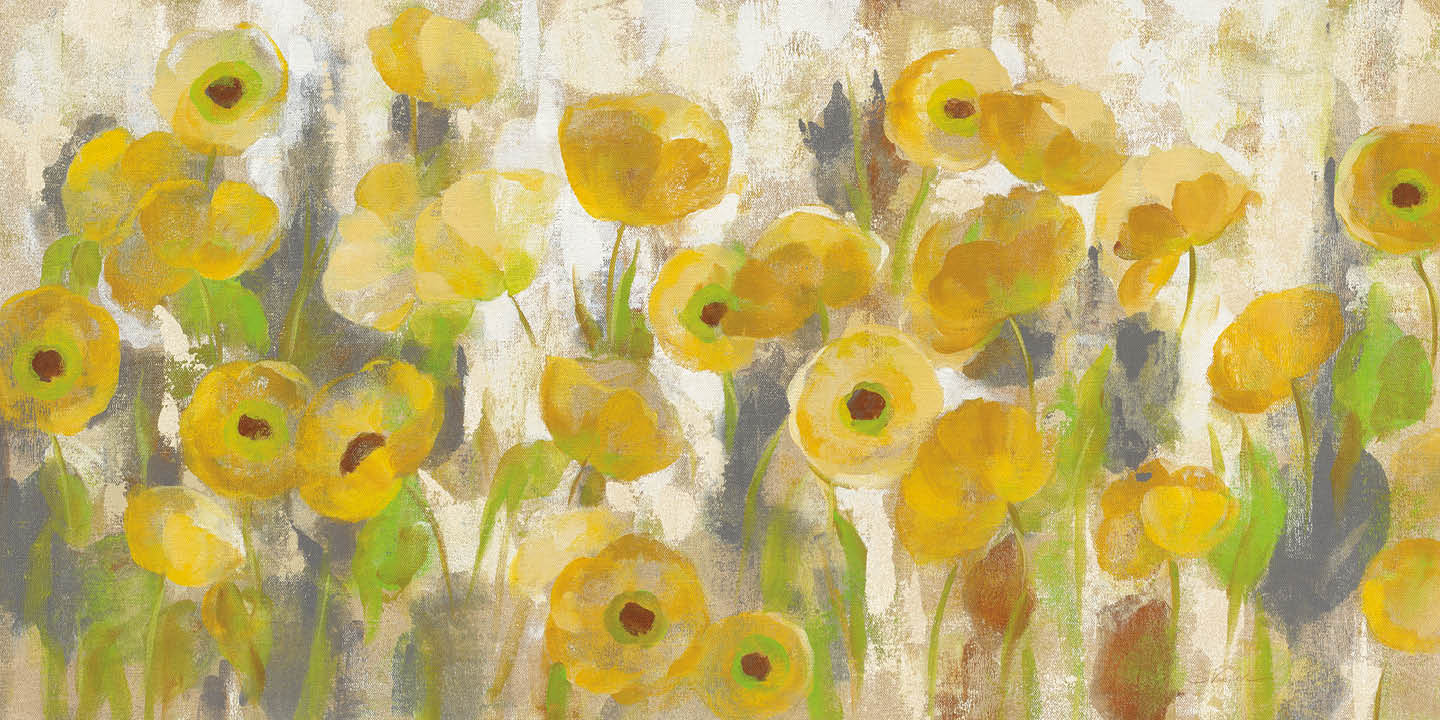 Reproduction of Floating Yellow Flowers I by Silvia Vassileva - Wall Decor Art