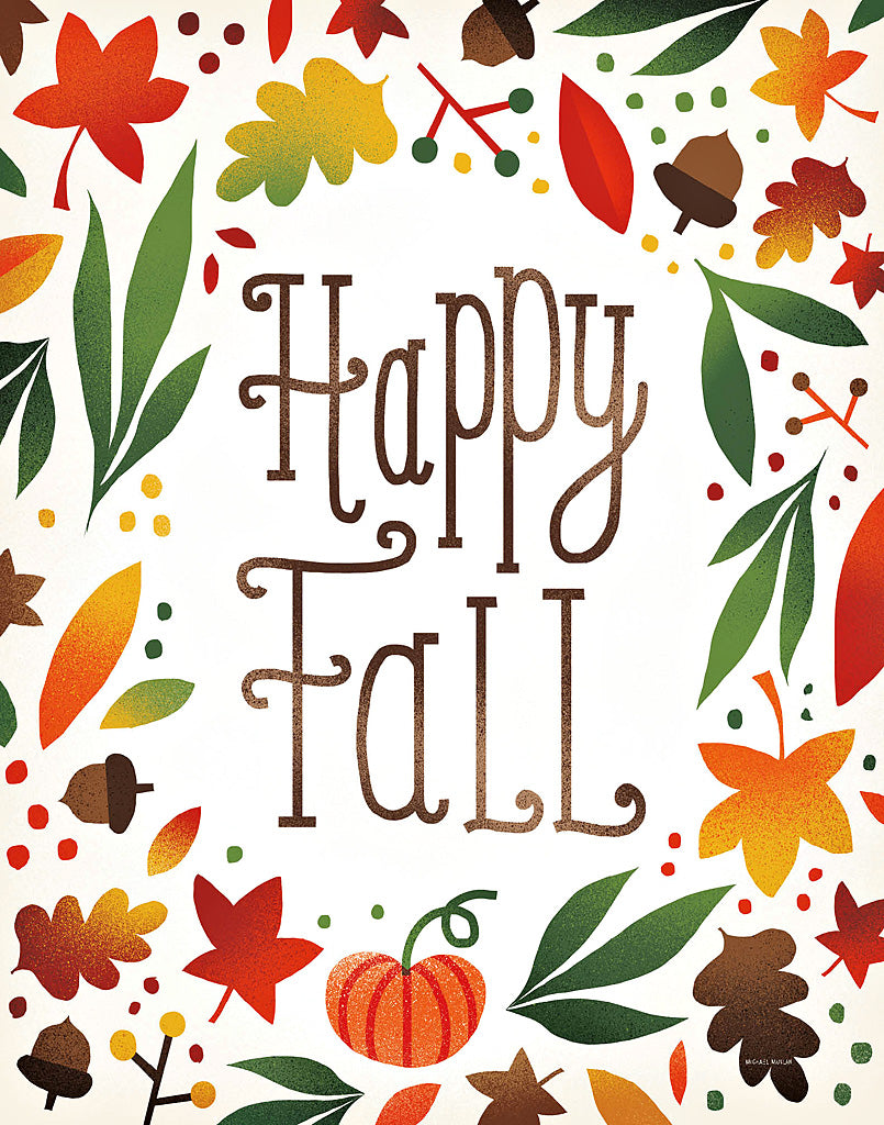 Reproduction of Harvest Time Happy Fall by Michael Mullan - Wall Decor Art