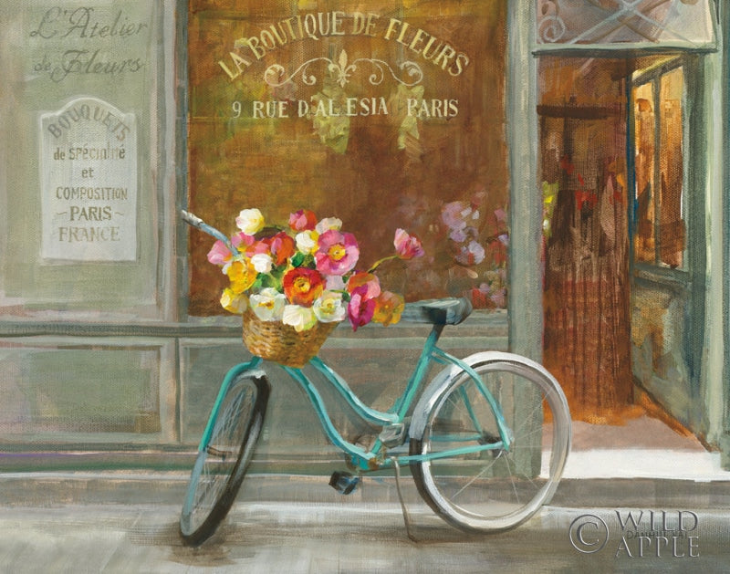 Reproduction of French Flowershop v2 by Danhui Nai - Wall Decor Art