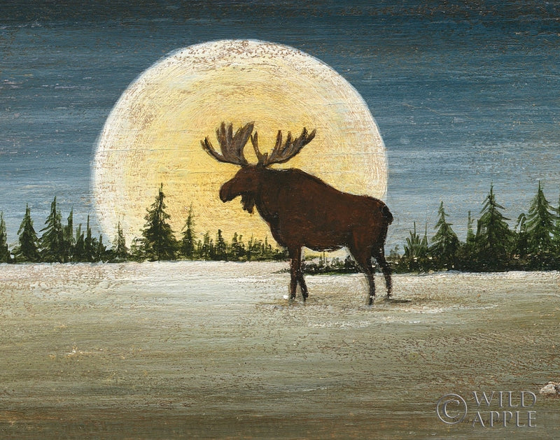 Reproduction of North Woods Moose Crop by David Carter Brown - Wall Decor Art