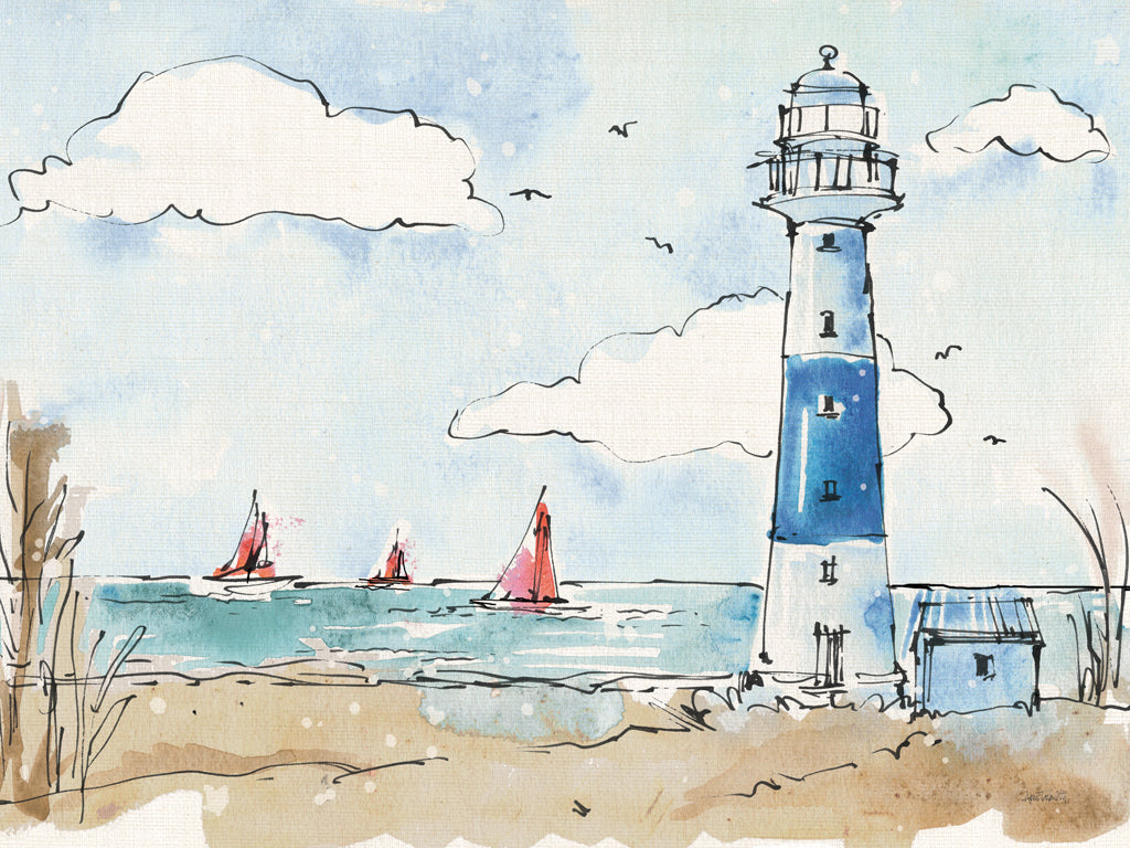 Reproduction of Coastal Life II Crop by Anne Tavoletti - Wall Decor Art