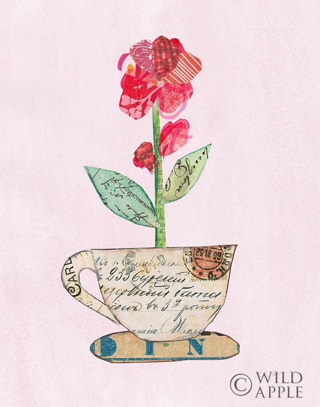 Reproduction of Teacup Floral IV by Courtney Prahl - Wall Decor Art