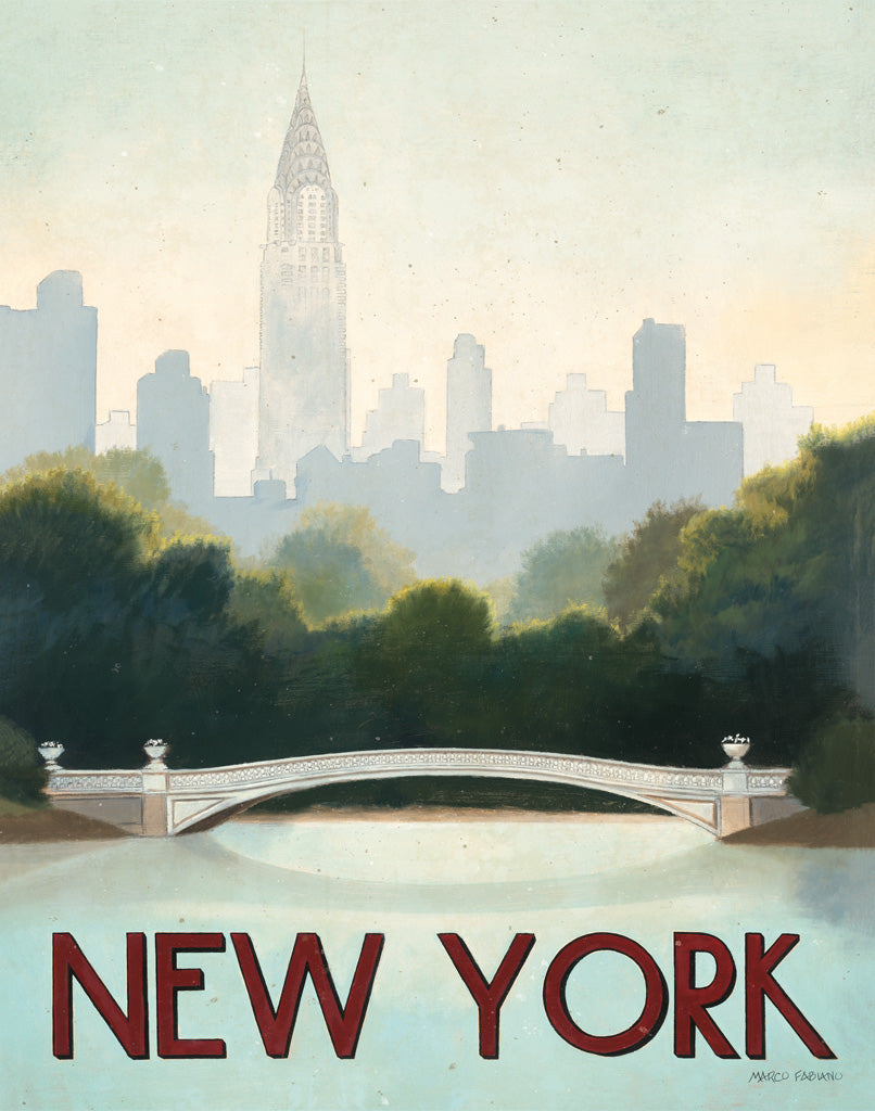 Reproduction of City Skyline New York by Marco Fabiano - Wall Decor Art