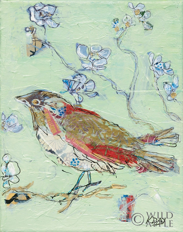 Reproduction of Sea Foam Bird by Kellie Day - Wall Decor Art