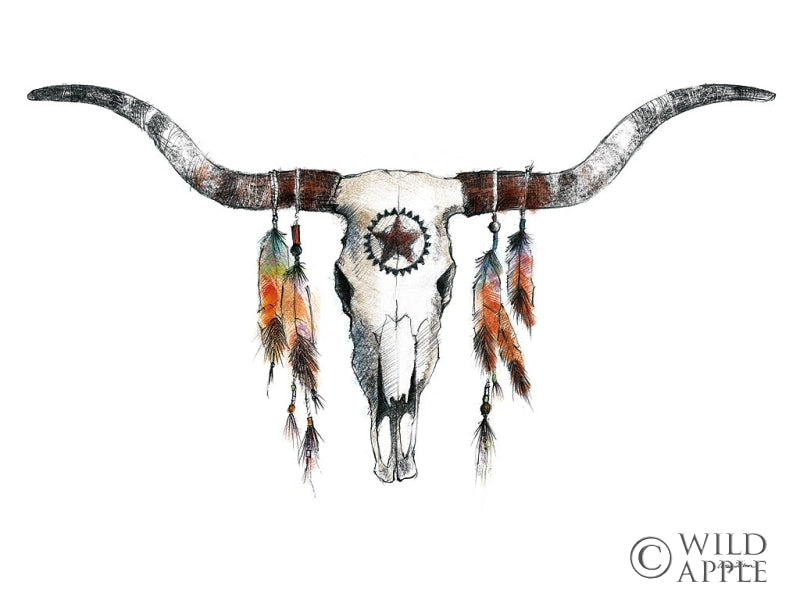 Reproduction of Longhorn by Avery Tillmon - Wall Decor Art